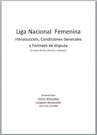 Aqu� les traigo mi proyecto de Liga Nacional Femenina