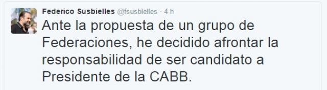 Susbielles decidi� ser candidato y se calienta el clima interno