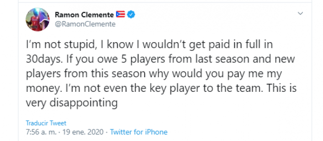 Ram�n lleg�, cobr� y vol�