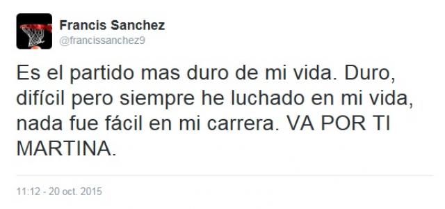 El partido m�s dif�cil de Francis S�nchez