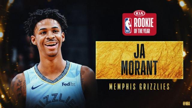 Ja Morant fue elegido ganador del Rookie del a�o