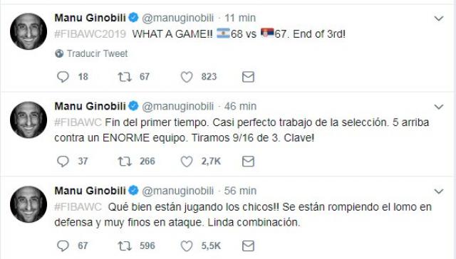 Manu fue figura... en la redes