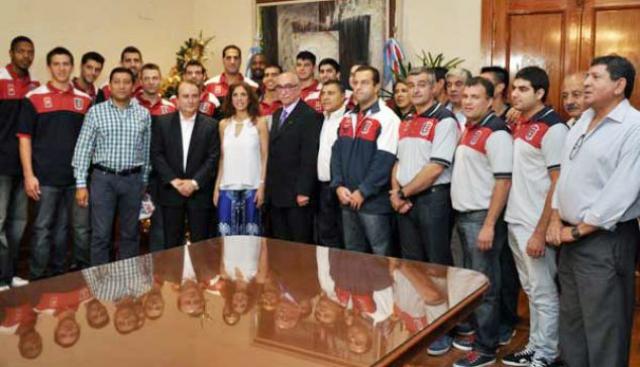 Quimsa visit� la Casa de Gobierno