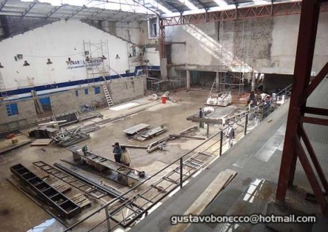 Prosiguen las obras en el nuevo Gimnasio de Pe�arol