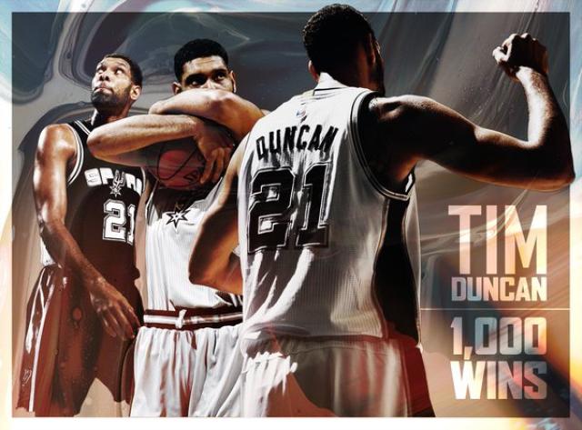 San Antonio gan� y festej� los 1.000 de Duncan