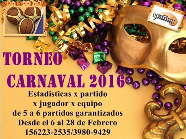 Inscripci�n abierta Torneo Carnaval 2016