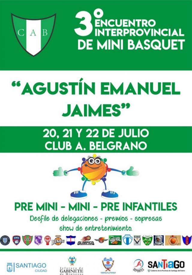 Se realiza una nueva edici�n del Encuentro de Minib�squet �Agust�n Emanuel Jaimes�
